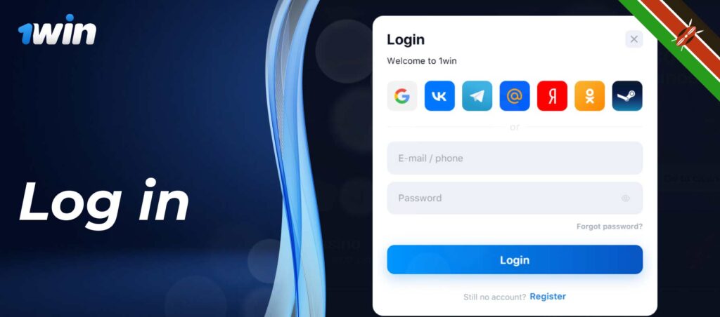 1win Kenya login into your personal account